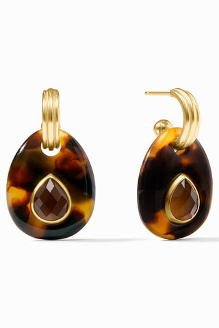 Julie Vos Carnaby Hoop & Charm Tortoise