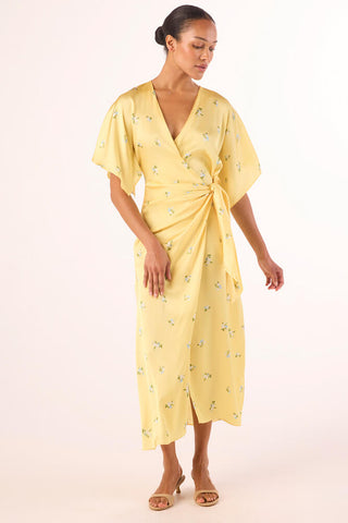 Misa Hadassa Dress Spaced Ditsy Yellow
