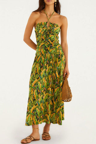 Farm Rio Parrots Forest Green Maxi