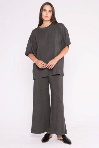 Ripley Rader Sweater Knit Wide Leg Crop Charcoal