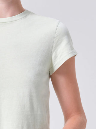 Agolde Adine Shrunken Tee Mint Cream