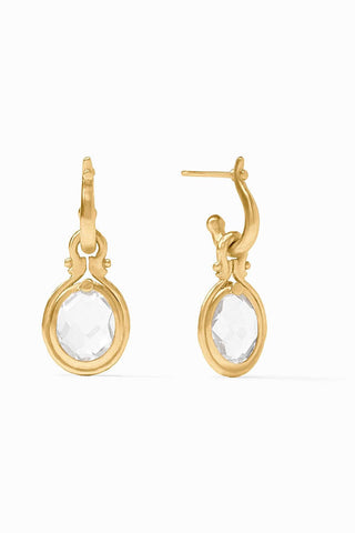 Saratoga Hoop & Charm Earring Clear Crystal - OS