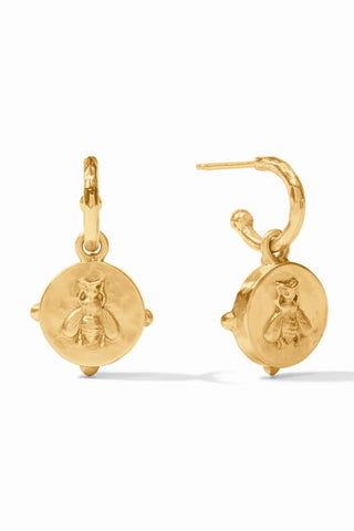 Honeybee Hoop & Charm Earring Cubic Zirconia