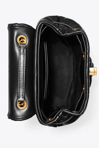 Tory Burch Kira Diamond Quilt Small Backpack Black
