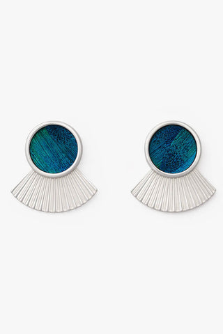 August Cay Large Fan Earring Silver