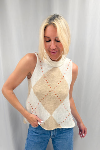 Wooden Ships Argyle Vest