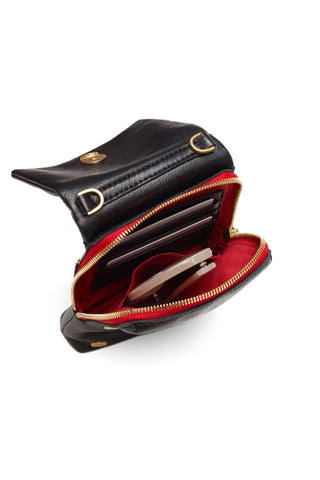 Hammitt VIP Mobile Black BG Red Zip