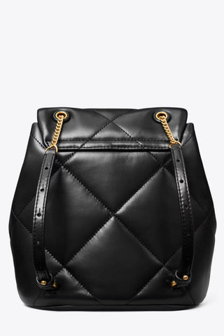 Tory Burch Kira Diamond Quilt Small Backpack Black