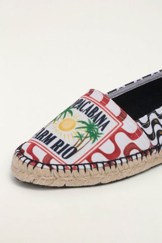 Farm Rio Copacabana Espadrille Loafer Red