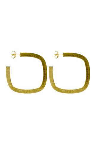 Square Elisa Hoop Gold