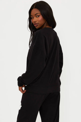 Beach Riot Devyn Oversized Sweatshirt Boo Black