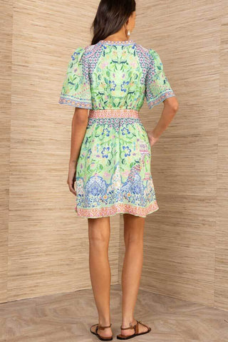 HaleBob Charity Washed Linen Dress Green