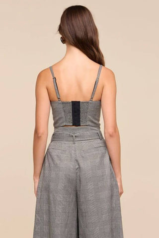 L'Agence Sonya Bralette Glen Plaid
