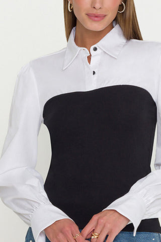 Franny Top Black White