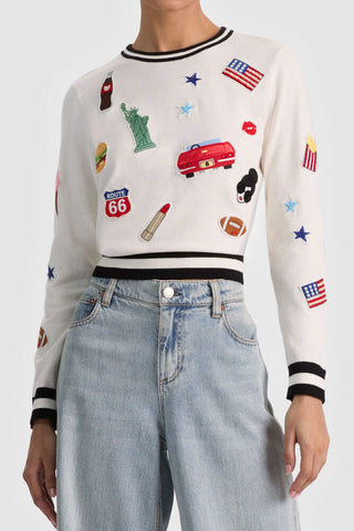 A+O Carolann Americana Staceface Shrunken Pullover