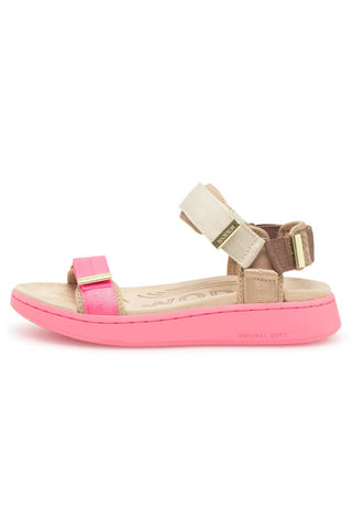 Woden Line Sandal Tricolor Raspberry Multi