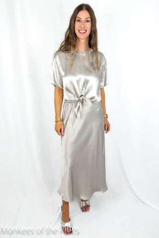 Woven Skirt - Stone