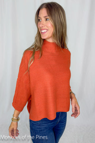 Boho Sweater Rust