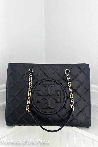 Tory Burch Flemming Soft Chain Tote Black