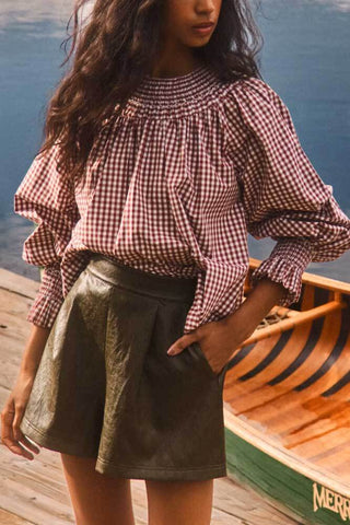 Hunter Bell Hayes Top Cotswold Check Rust