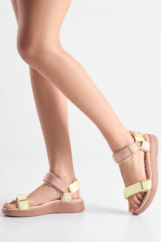 Woden Line Tricolor Sandal Tauple Multi