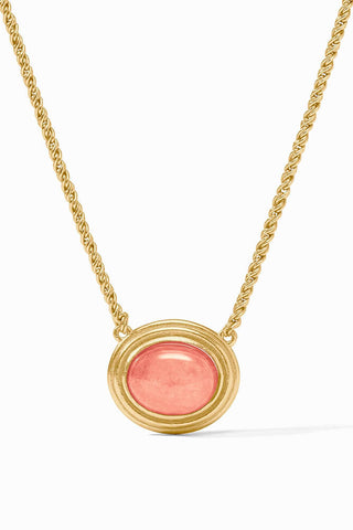 Portofino Solitaire Necklace-Melon Jade-OS