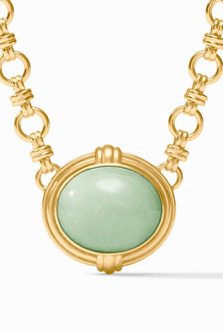 Portofino Demi Necklace-Aqua Jade-OS