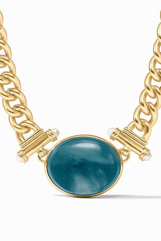 Dolce Statement Necklace-Iridescent Montana Blue-OS