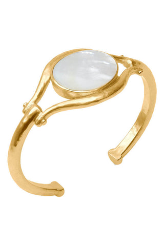 Saratoga Stone Cuff Mother of Pearl- OS