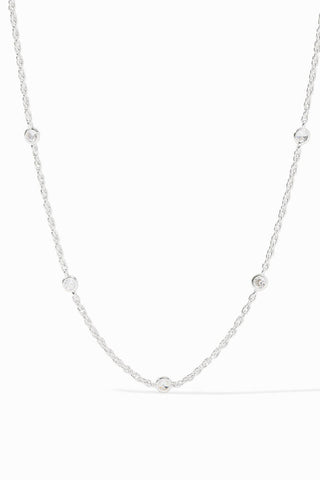 Celeste Delicate Station Necklace-Cubic Zirconia-OS