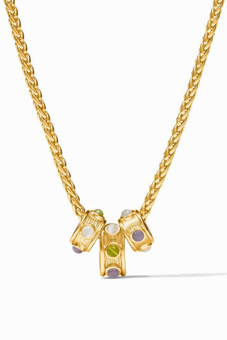 Cobblestone Loop Necklace Multi Stone Cat's Eye