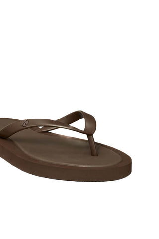 Tory Burch Kira Padded Flip Flop Dark Cocoa