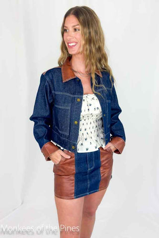 Denim Contrast Jacket