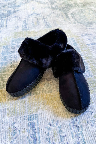 Open Back Slipper Black