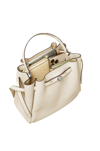 Tory Burch Romy Bucket Bag Light Cream