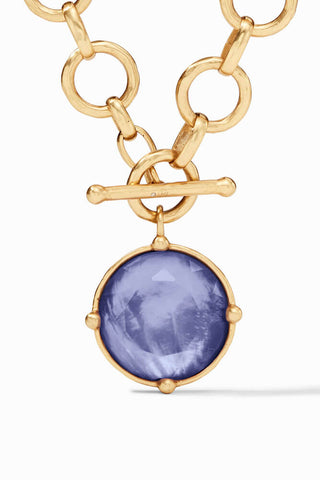 Honeybee Statement Necklace Iridescent Tanzanite Blue