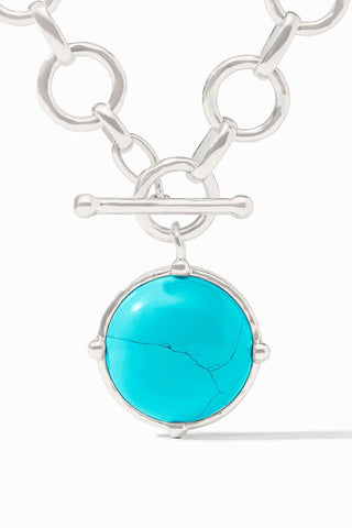 Julie Vos Honeybee Statement Necklace Turquoise Blue Silver