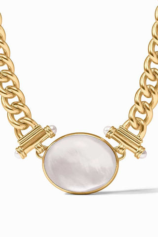 Dolce Statement Necklace-Iridescent Clear Crystal-OS