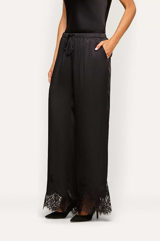 L'Agence Lace Trim Drawstring Pant