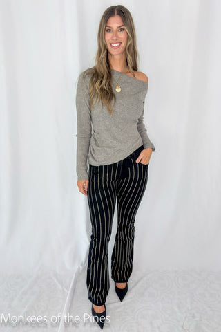 Rhinestone Black Denim