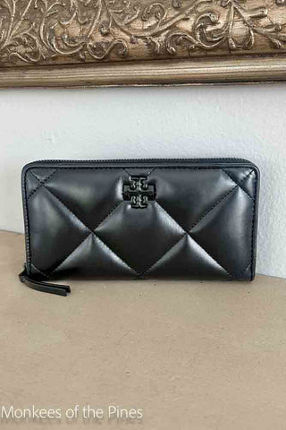 Tory Burch Kira Matte Black Continental Wallet