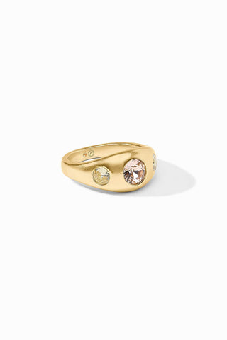 Rainbow Signet Ring-Champagne Radiance