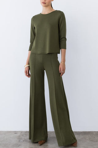 Ripley Rader Wide Leg Scuba Pant Olive