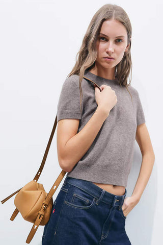 Tory Burch Romy Flap Crossbody Tiramisu