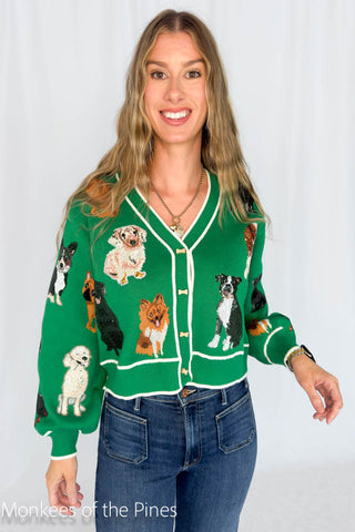 Queen of Sparkles Dog Button Up Cardigan