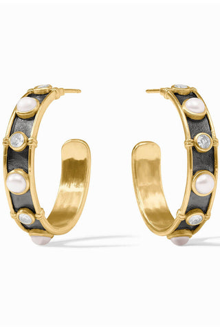 Julie Vos Tribeca Hoop Pearl Medium