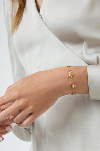 Bee Delicate Bracelet-Gold-OS