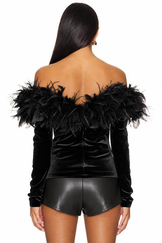 Amanda Uprichard Ella Top Black