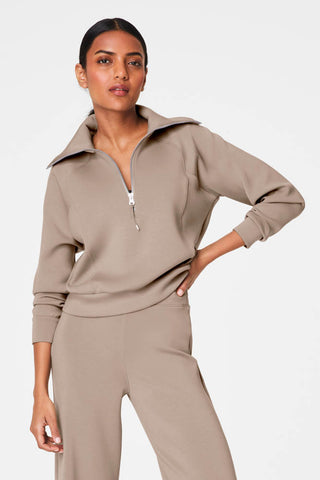 Spanx Air Essential Half Zip Ashwood