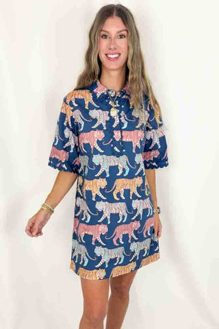 Oliphant Shirt Dress Mini Navy